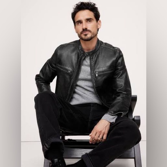 Banana Republic Black Moto Leather Jacket - Picture 9 of 10